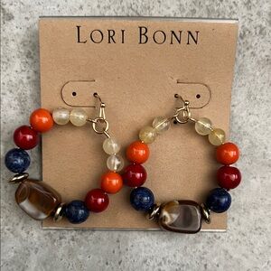 Lori Bonn Vibrant Beaded Hoop Earrings